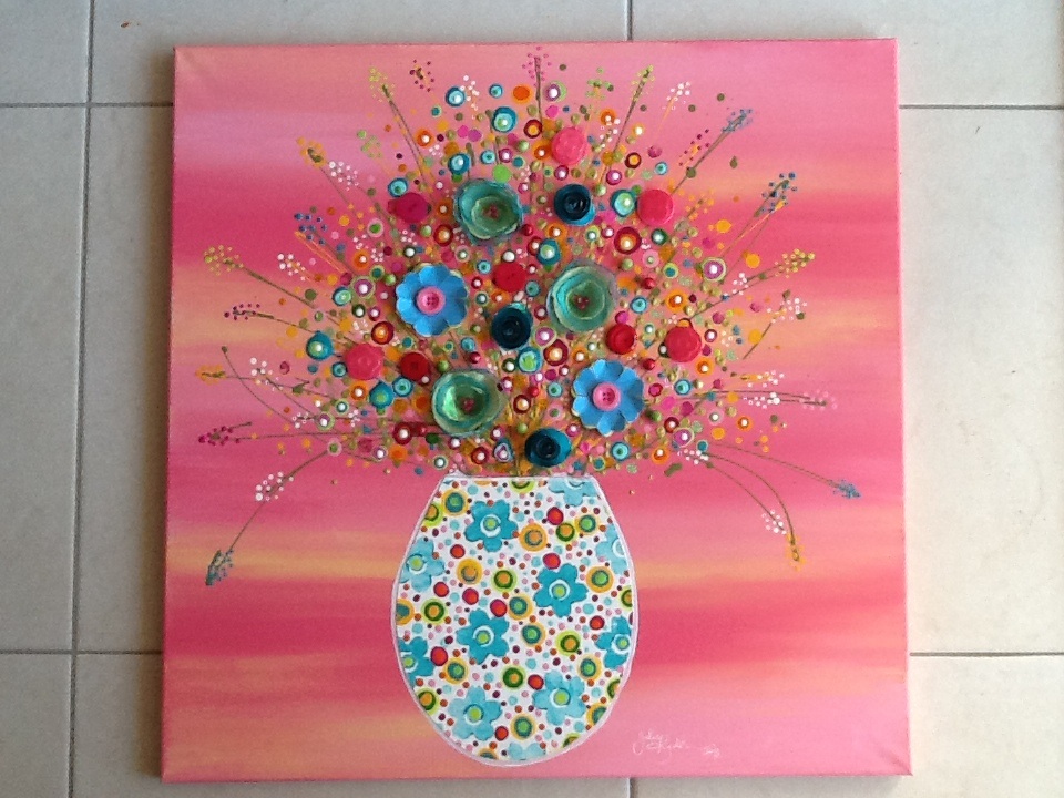 Gluing Buttons To Canvas Gluing Buttons To Canvas
