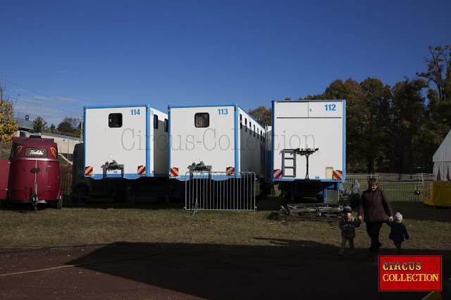 les camions semi-remorque bétaillère du Cirque Knie 2018