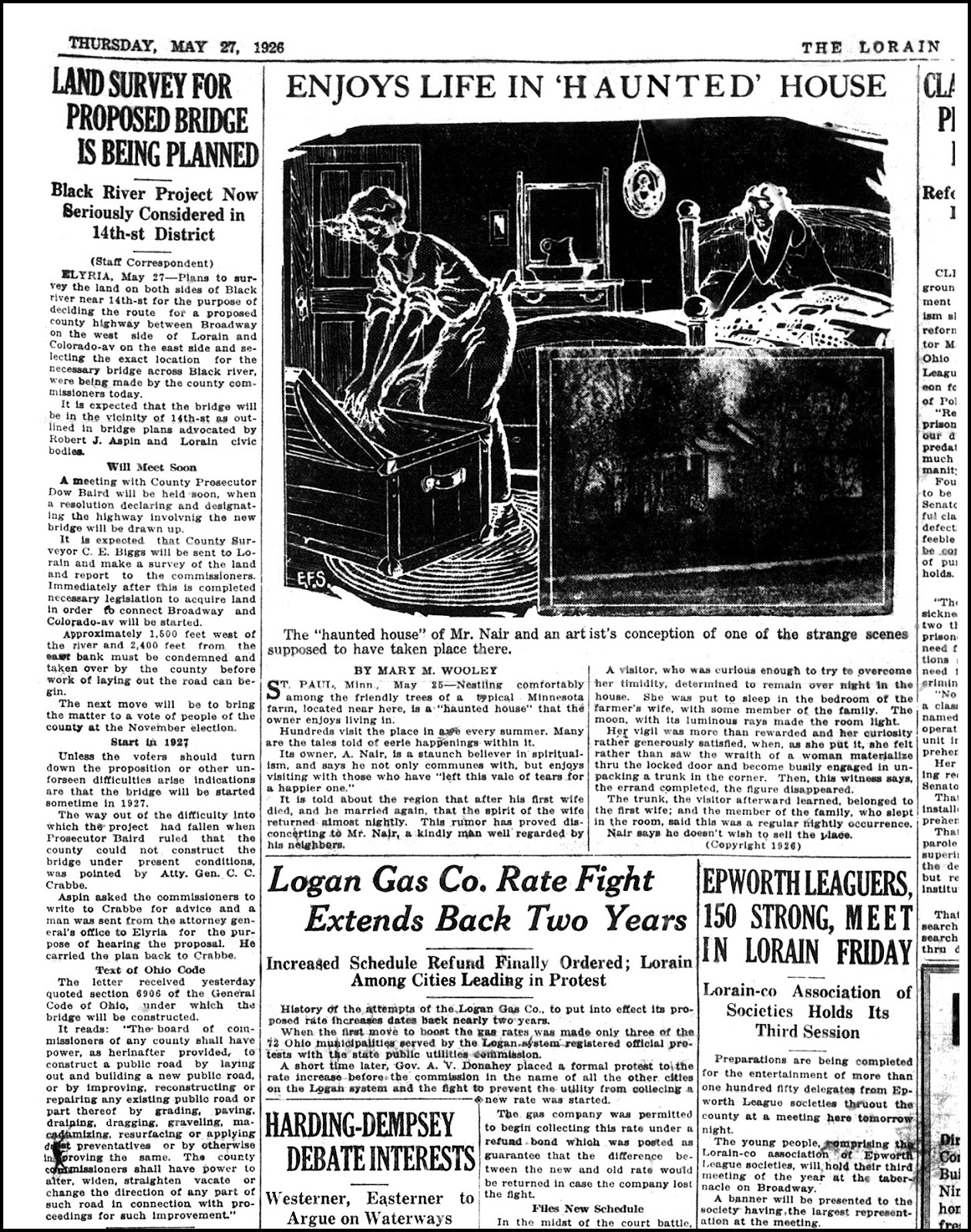 Brady's Bunch of Lorain County Nostalgia Haunted House Article in the