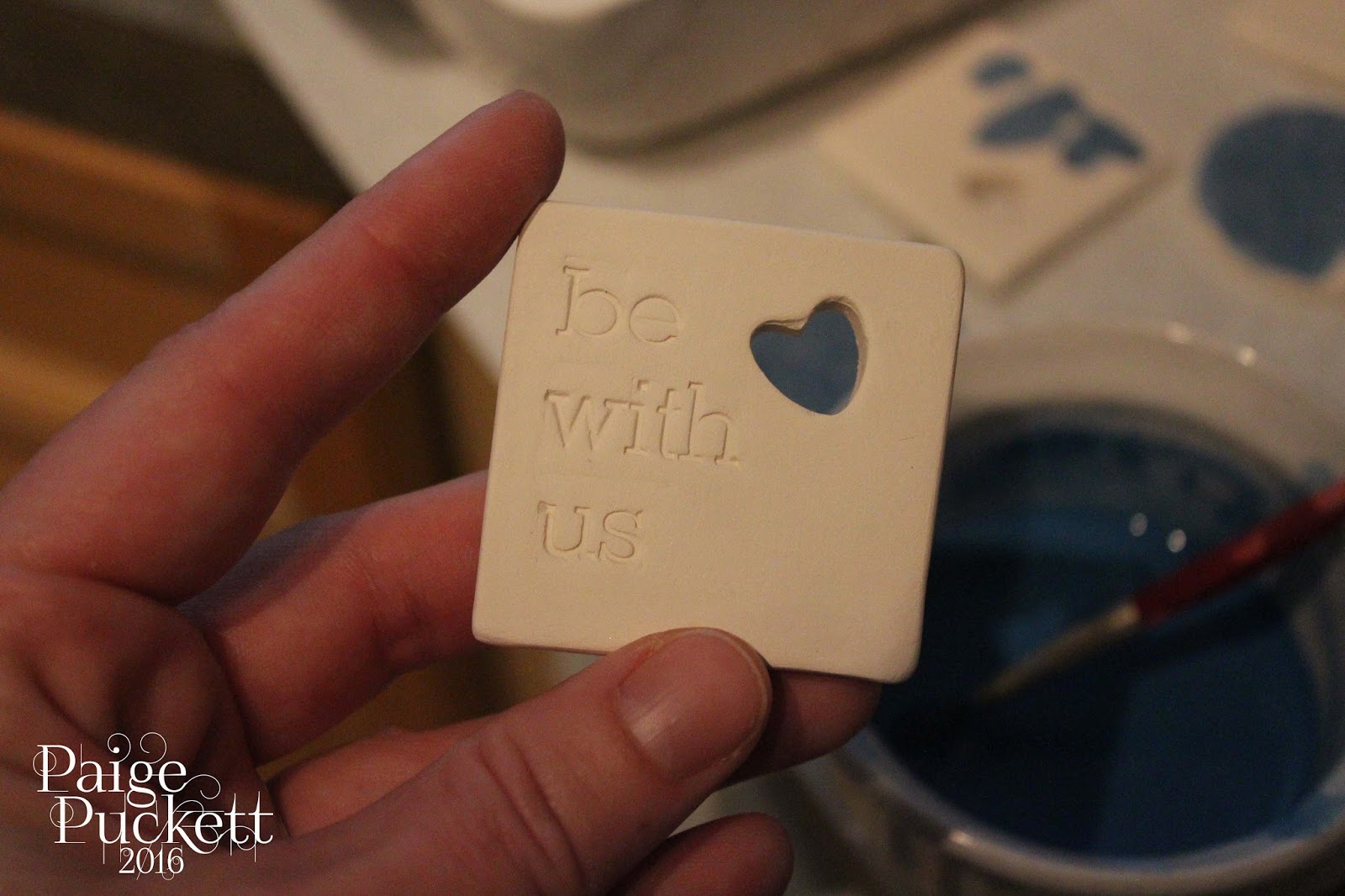 How to Underglaze Imprinted Clay Love Sown