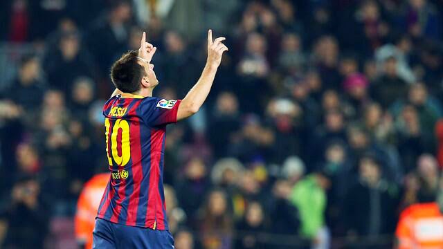 Lionel Messi Celebrating Creating History