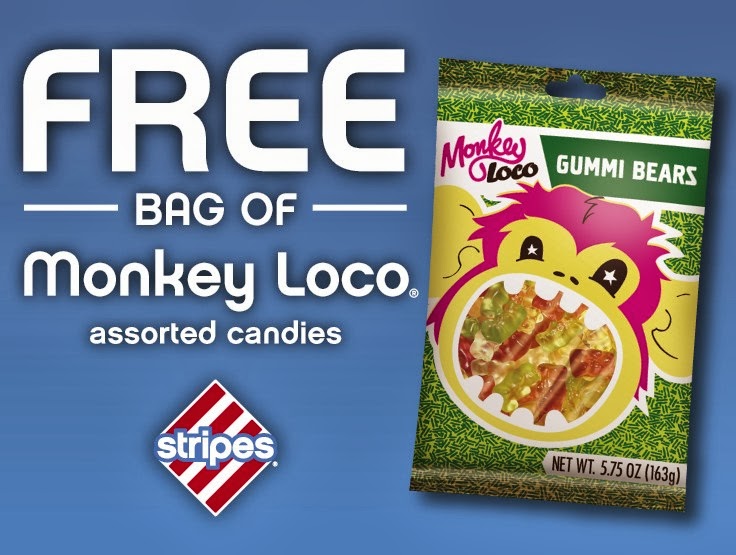 Amy's Daily Dose Free Bag of Monkey Loco Candies at Stripes Stores