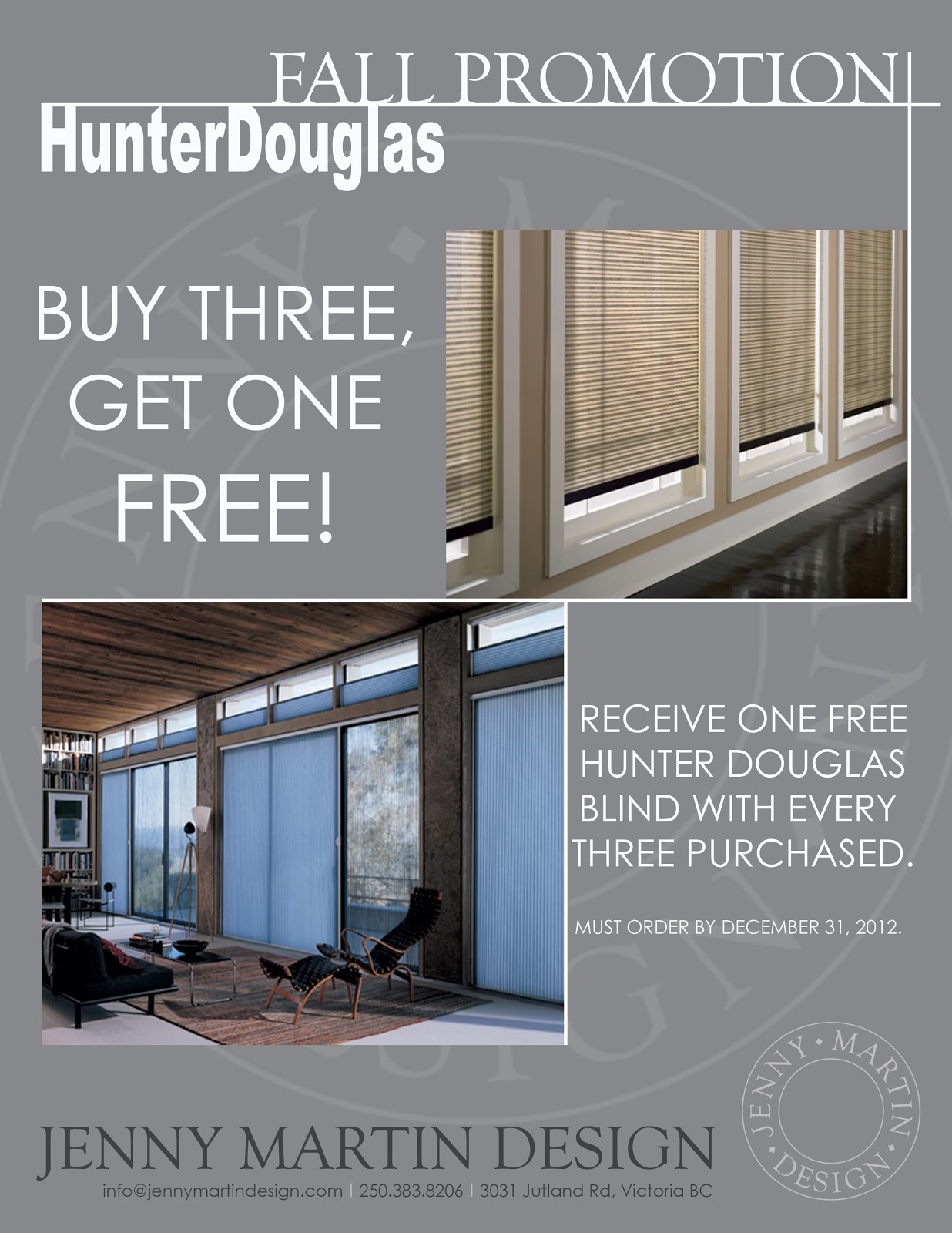 JENNY MARTIN DESIGN Hunter Douglas Fall Promotion!