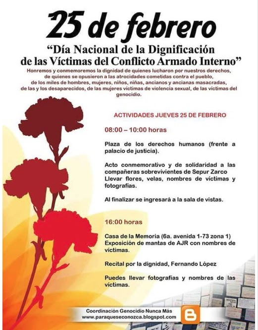 noticias COMUNICARTE GUATEMALA CONMEMORACIÓN DEL 25 DE FEBRERO, DÍA