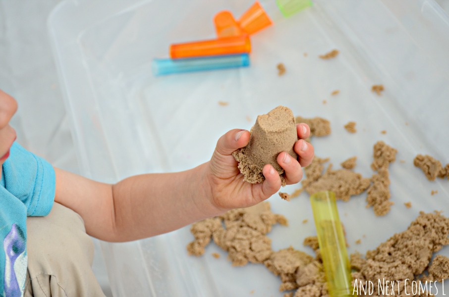 Preschool kinetic sand activity