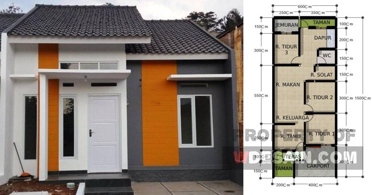 Desain Rumah Lebar 6 Meter Panjang 15 Meter  DESAIN RUMAH MINIMALIS