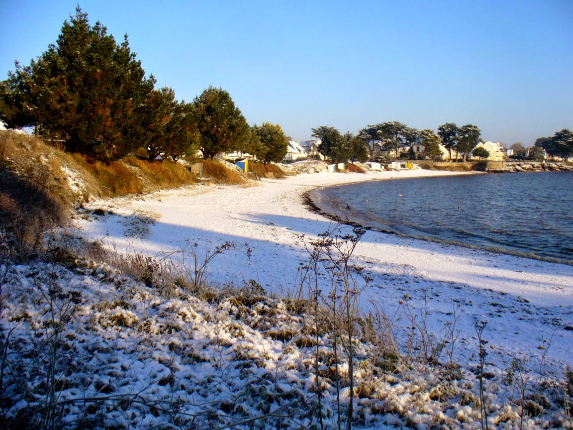 neige à kervoyal_la peite plage