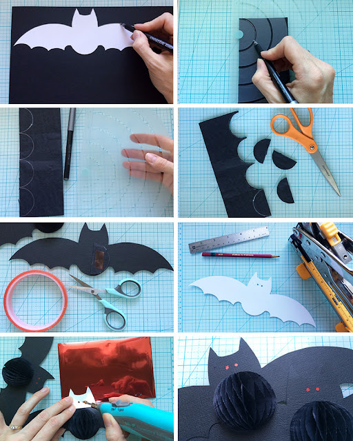 Aly Dosdall: DIY party vampire bat garland | free printable template