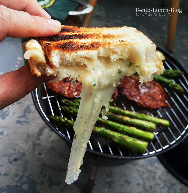 Bento Lunch Blog Rezept Gegrillter Seitan und Grilled Cheese Sandwich