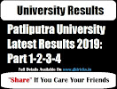 Patliputra University Latest Results 2019: Part 1-2-3-4