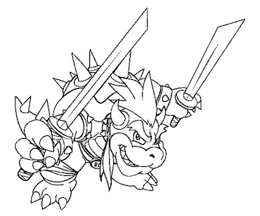 #4 Bowser Coloring Page