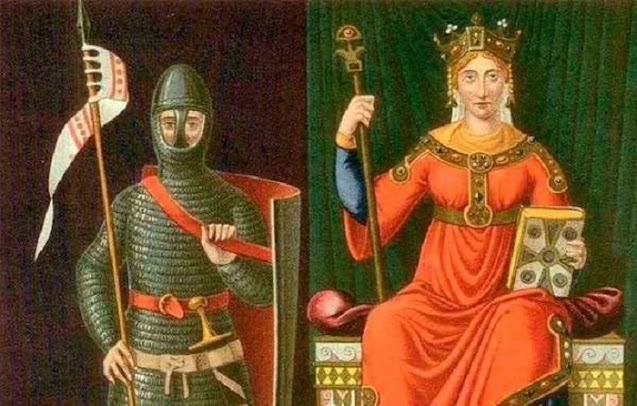 Анна Ярославна на троне,изображение одиннадцатого века