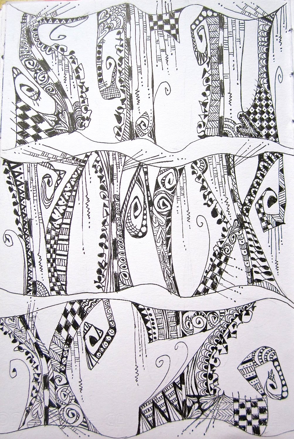 MulticoloredSnippets...........: Doodle Alphabet, 3