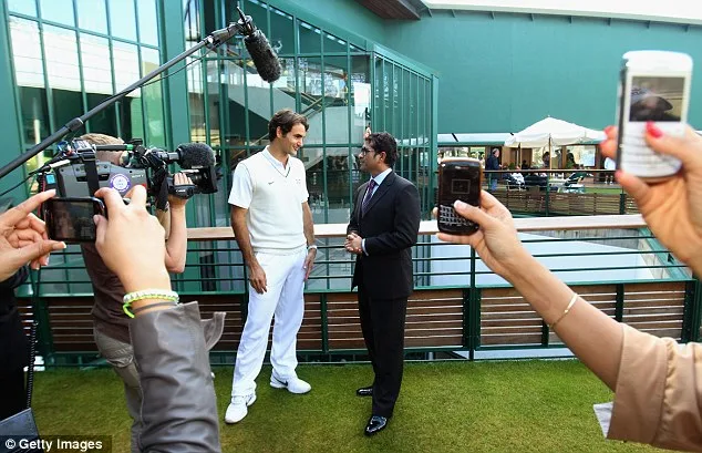 Sachin Tendulkar meets Roger Federer