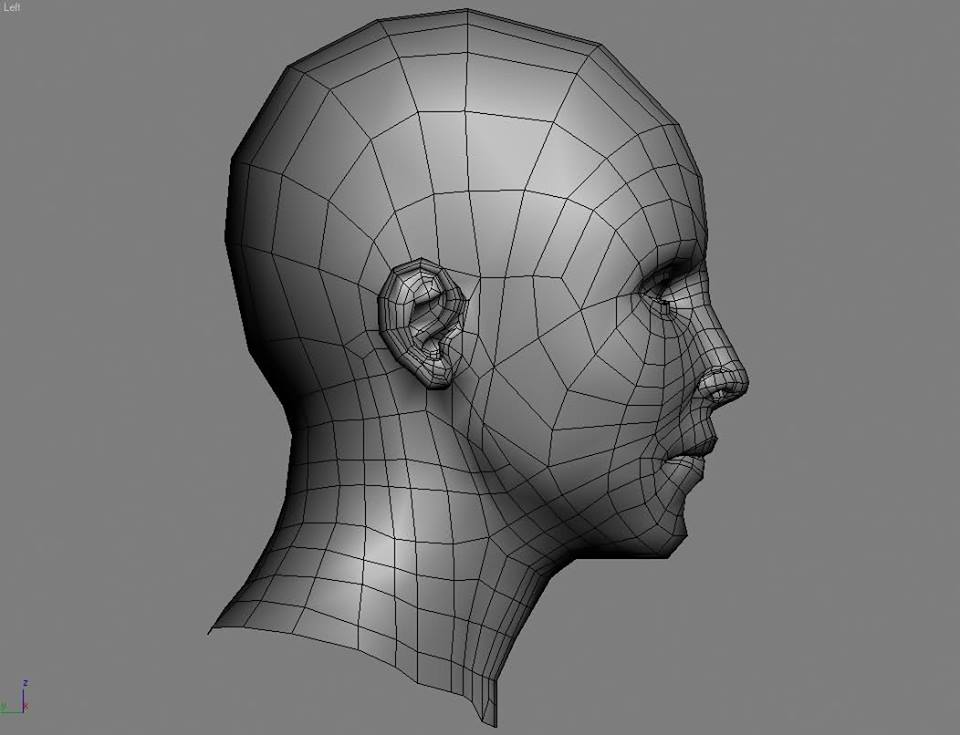 Ретопология лица схема