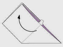 Bước 6: Mở tờ giấy từ mũi tên làm giống như ở bước 3 + bước 4.