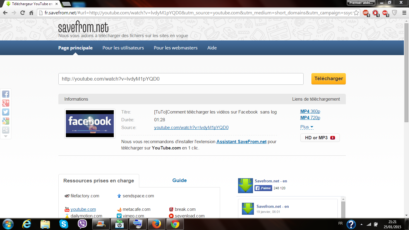 [TuTo]Comment télécharger les vidéos sur Youtube sans logiciel ~ TuTo