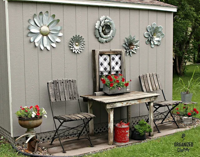 Decorating a Garden Shed Built from a Home Depot Kit