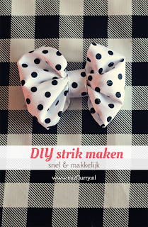 DIY makkelijk en snel een strik maken (zonder te naaien)
