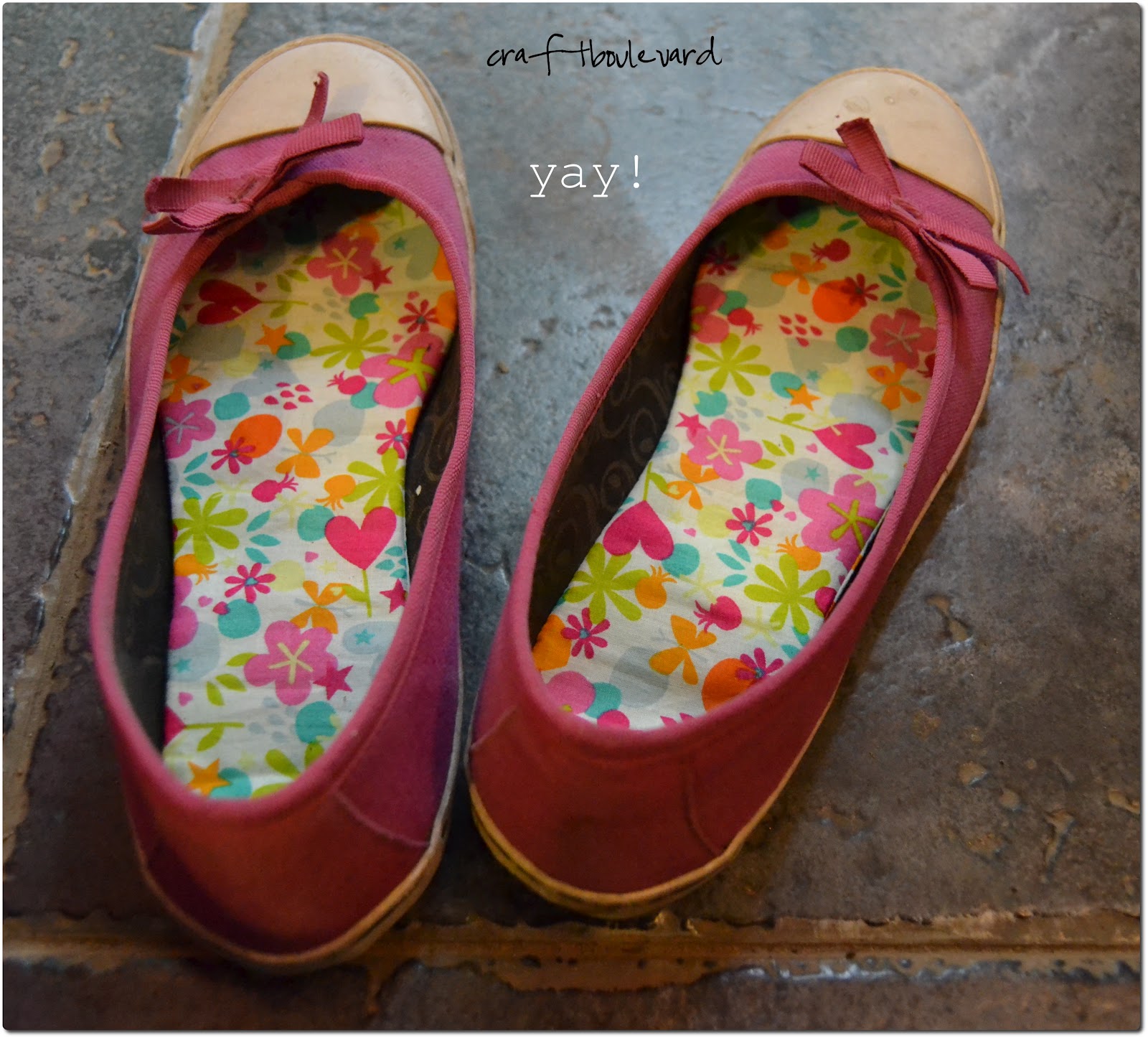 craft boulevard: Tutorial - New Insoles For Old Shoes
