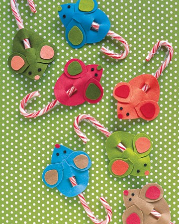 Christmas Craft Ideas Preschool on Christmas Craft Idea Cute Mice Candy Cane Felt Stocking Stuffer Kids