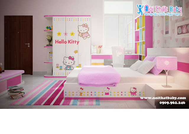 tủ áo hello kitty 1m1