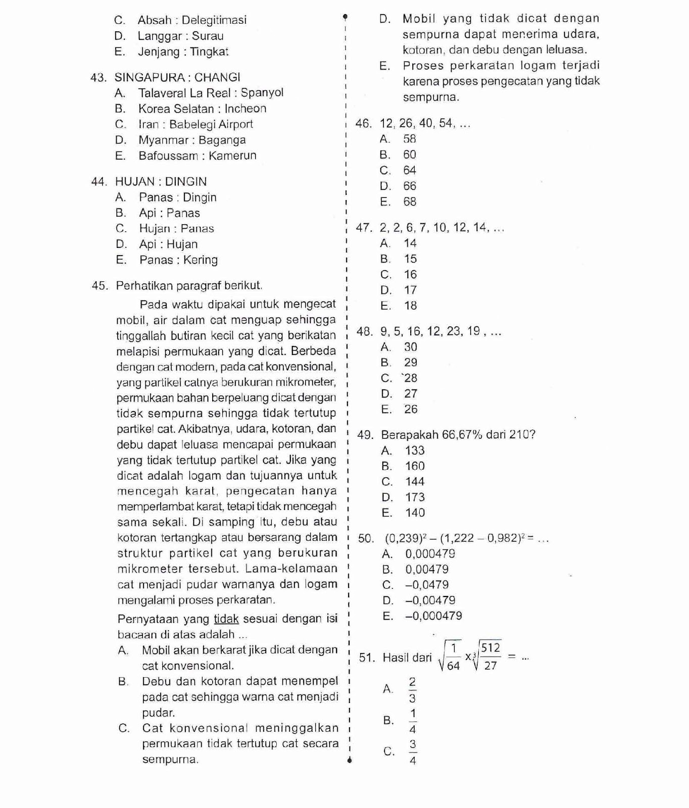 Contoh Soal Tes Wawasan Kebangsaan Unsoed Kumpulan Materi Pelajaran Dan Contoh Soal 3