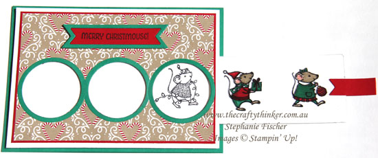 Stampin Up, #thecraftythinker, Christmas Card, Xmas Card, Magic Card, Merry Mice, Stampin Up Australia Demonstrator, Stephanie Fischer, NSW