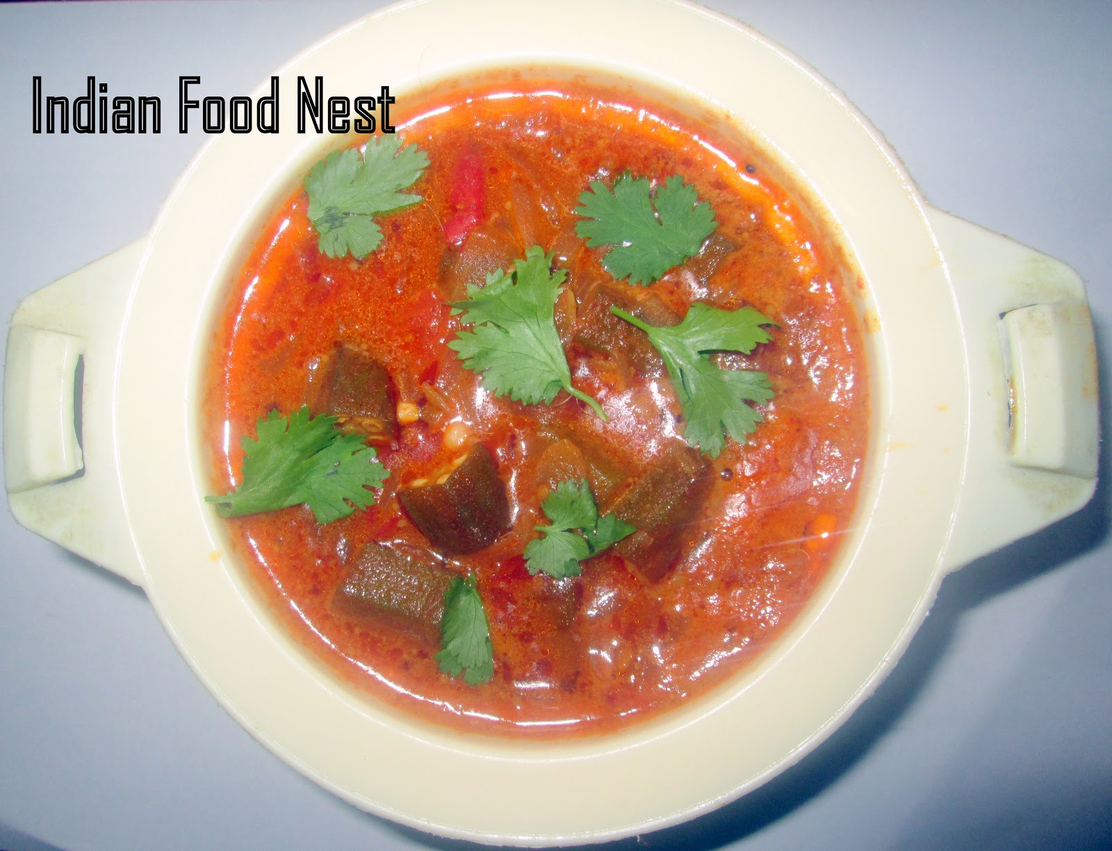 Indian Food Nest Ladies Finger Tamarind Gravy [Vendaikaai Puli Kuzhambu]