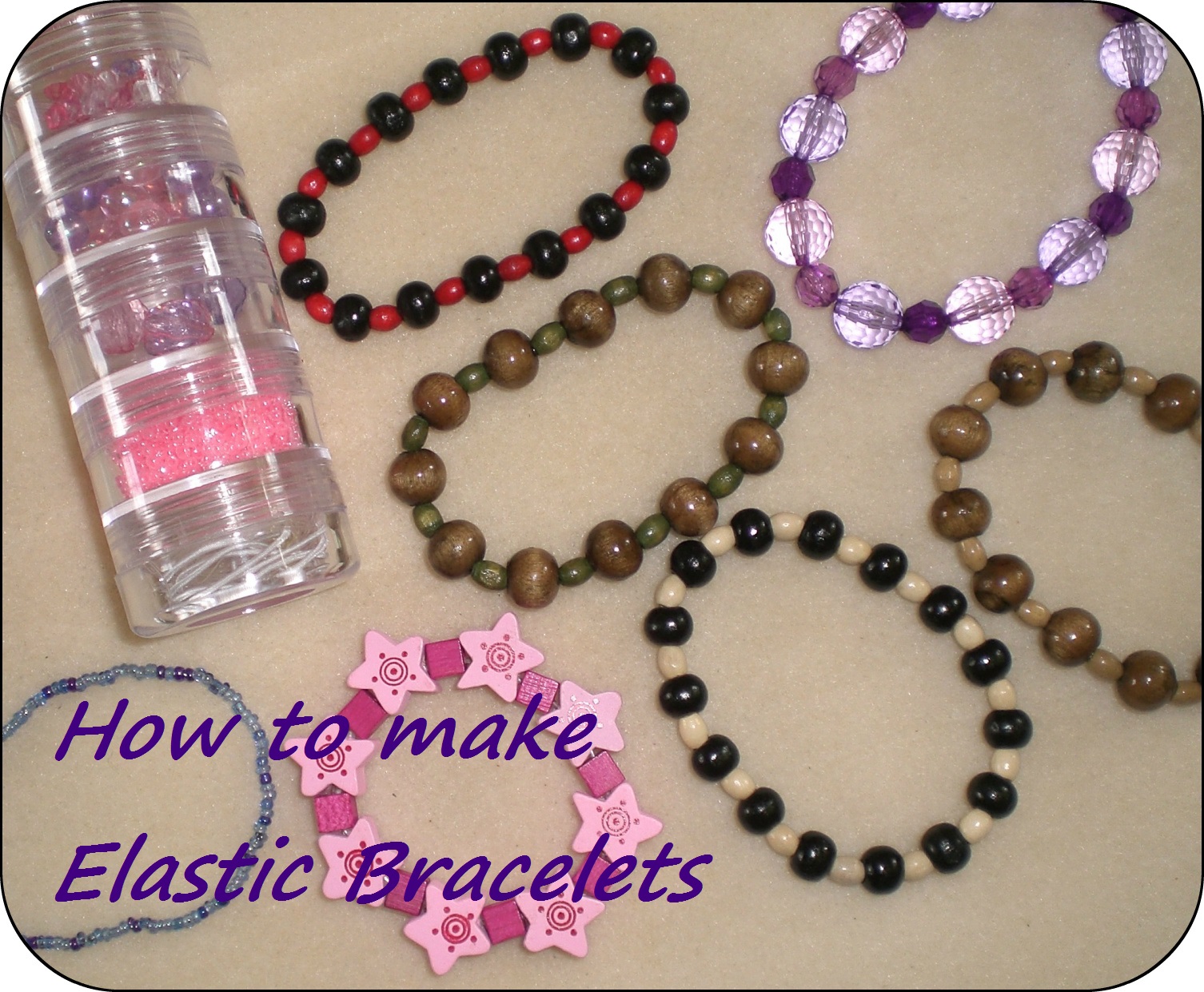 Crafting for Shoeboxes How to make Elastic Bracelets