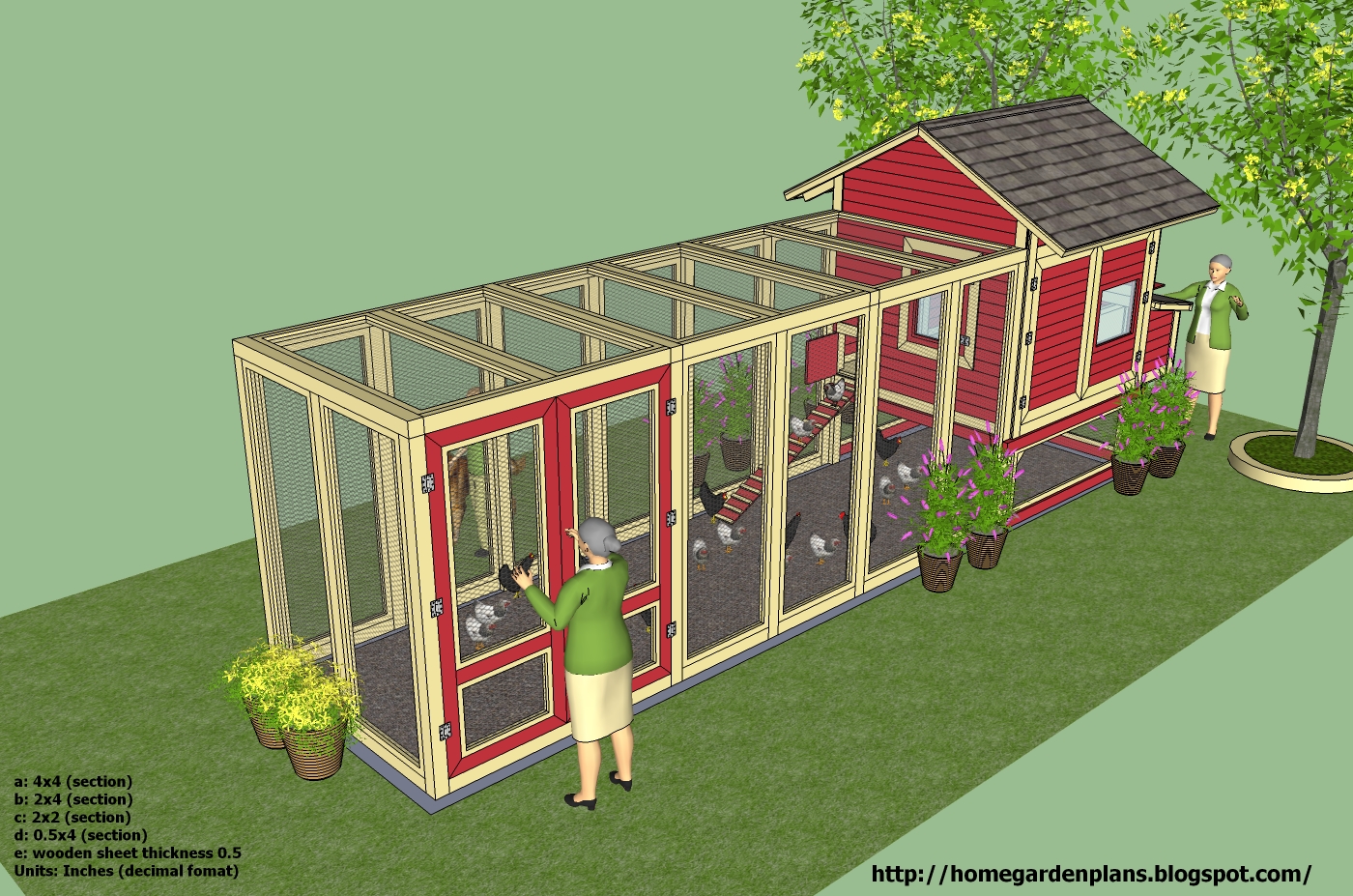 garden plans: L102 - Chicken Coop Plans Construction - Chicken Coop 