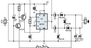 Voltage Inverter using IC NE 555
