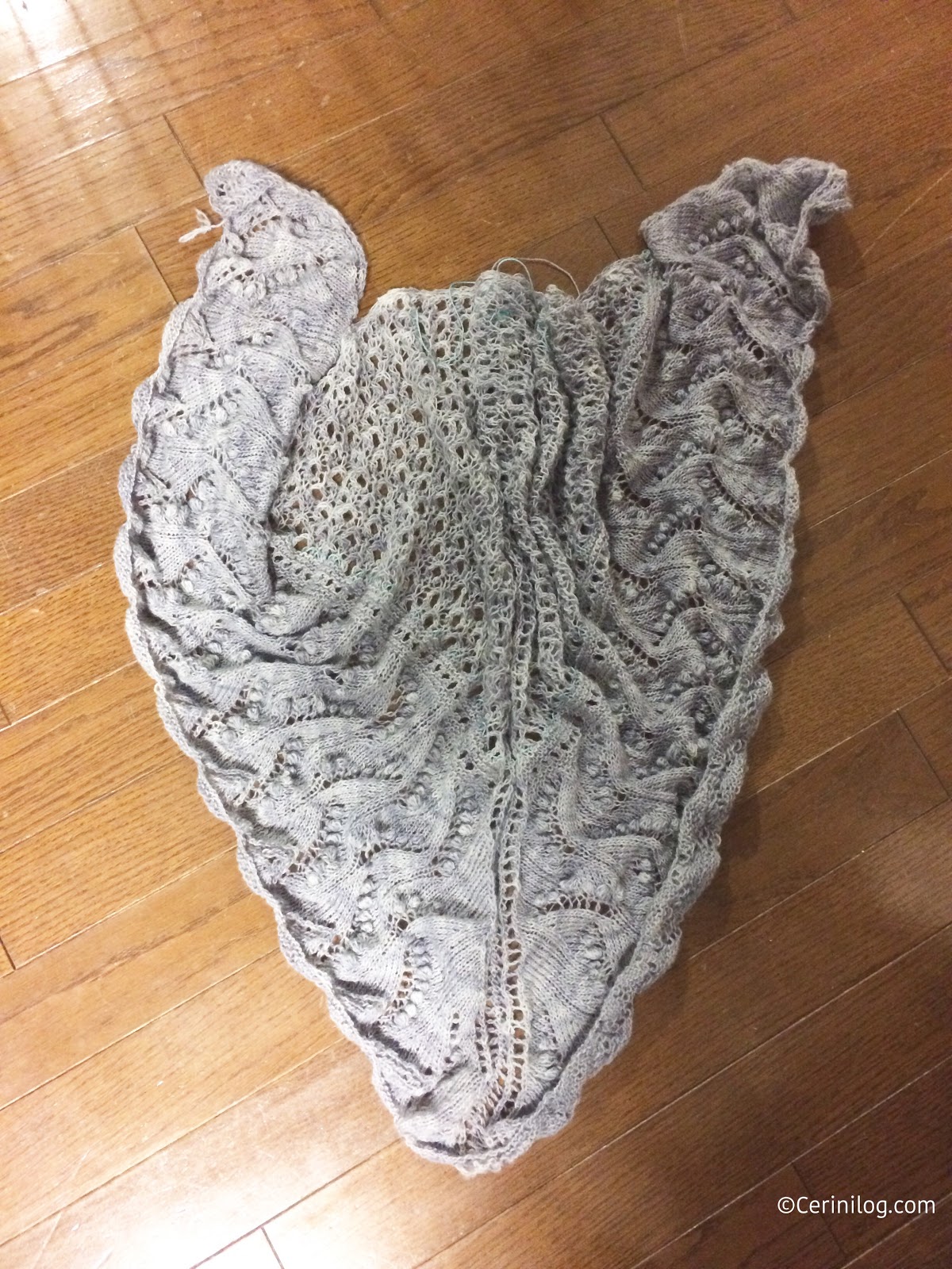 Pienene : マラブリゴレースで【すずらんのショール】☆2 編めました!!! Pienene : マラブリゴレースで【すずらんのショール】☆2 編めました!!!