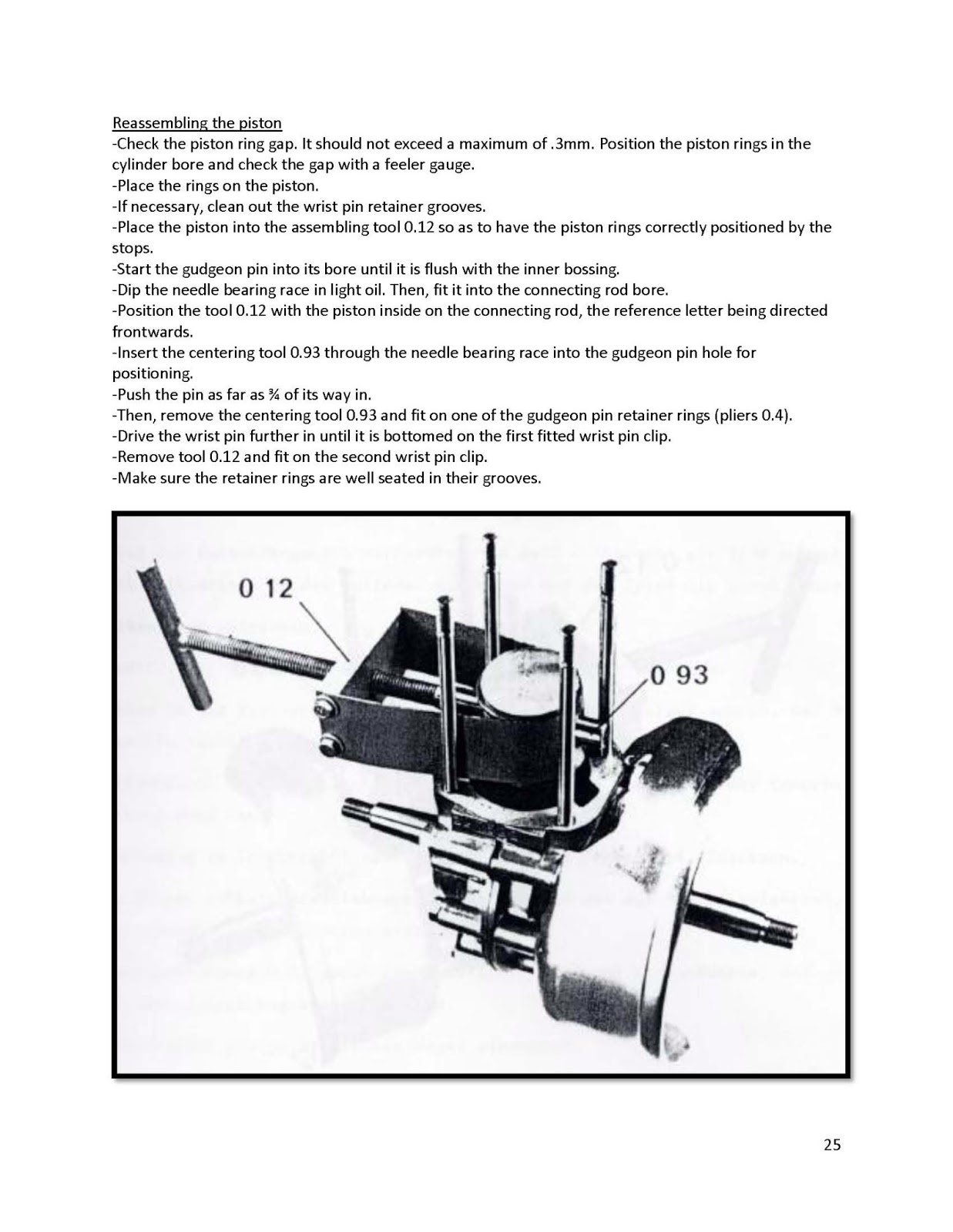 Restored Motorcycle Style Peugeot 103 Service Manual