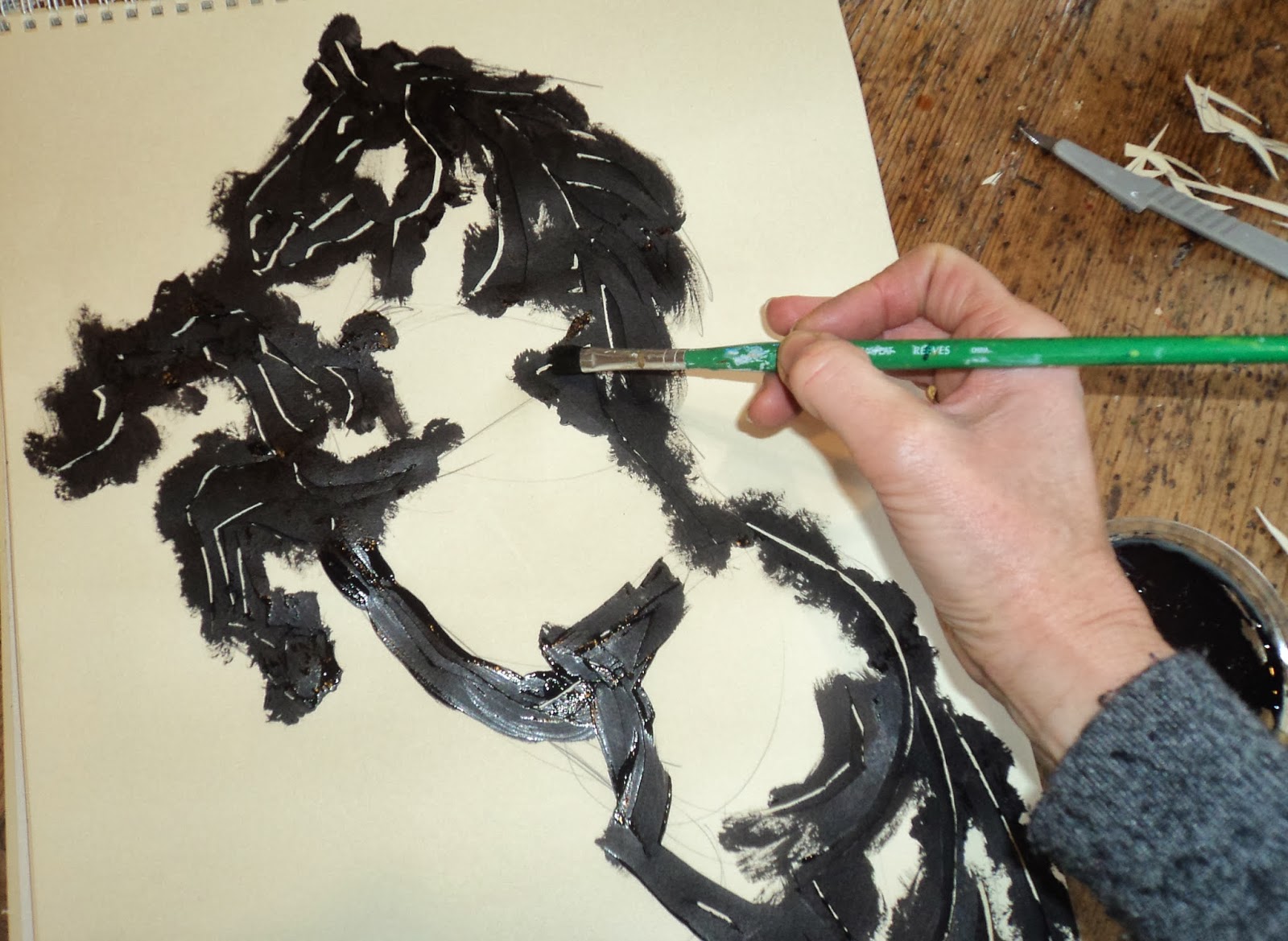Kasha's Shed - all things print and beautiful: Paper stencil printing