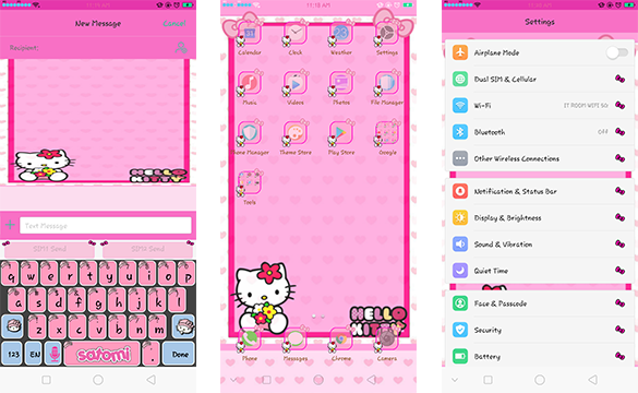 Oppo Theme: Oppo Hello Kitty Super Cute Theme