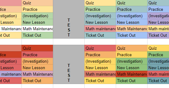 Type-A Mathland: Daily Structure