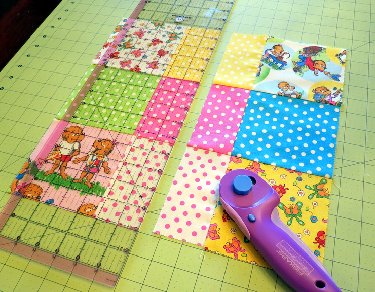 Berenstain Bears Disappearing Nine Patch Quilt Block Tutorial and ...