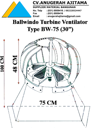 TURBINE VENTILATOR BALLWINDO BW-75