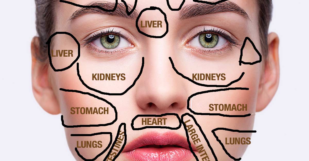 Traditional Medicine Facial Map Reveals Which Part Of Your Body Is Sick And What Are The Solutions