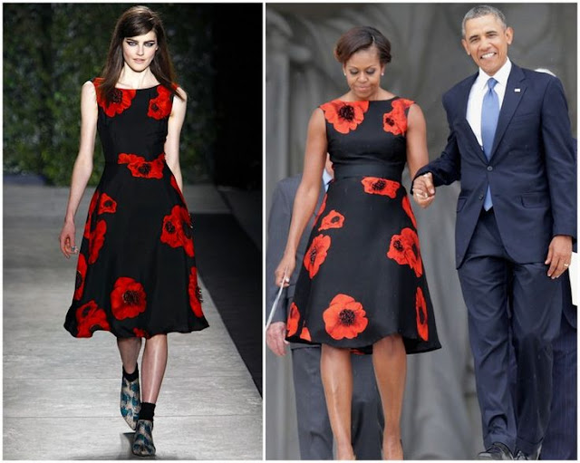 Michelle Obama in Tracy Reese( Fall 2013 )– ‘Let Freedom Ring’ Ceremony