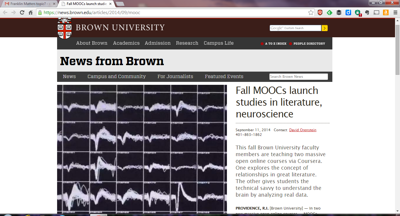 neuroscience online course through Brown