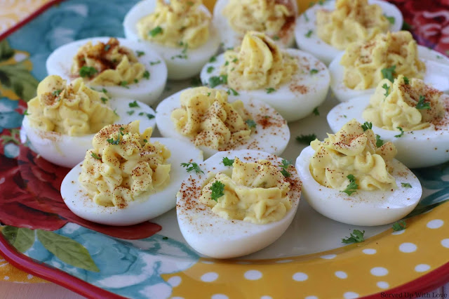 Easy and Simple Classic Deviled Eggs recipe from Served Up With Love