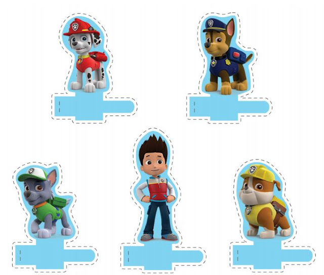 Paw Patrol: Free Printable Finger Puppets. 
