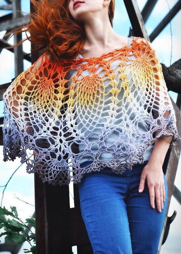 Crochet Poncho - Lace Poncho