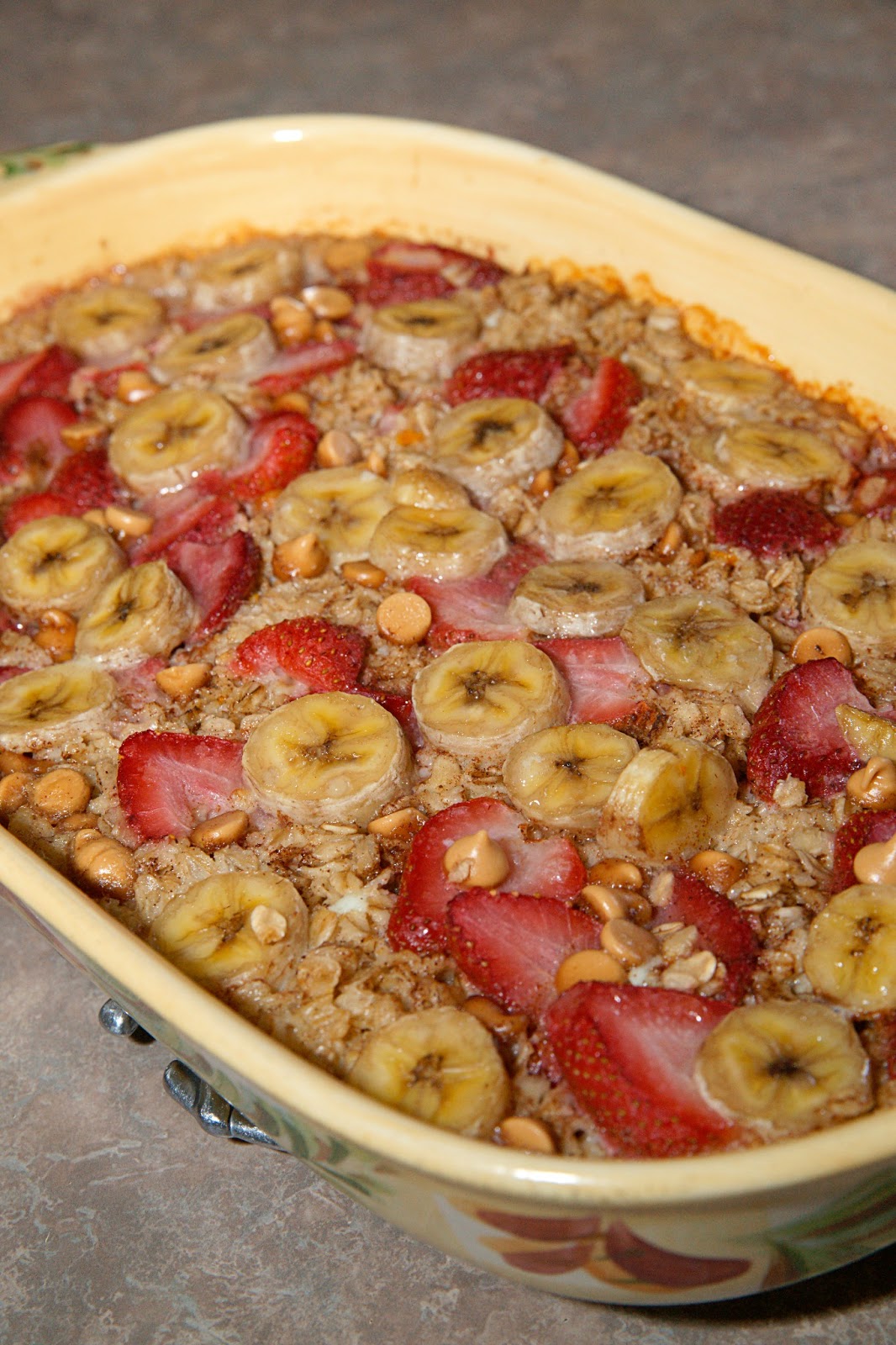 Savory Sweet and Satisfying: Strawberry Peanut Butter Banana Baked Oatmeal