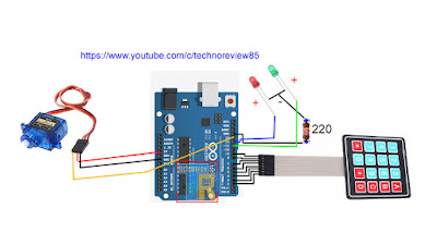 Arduino password protected door lock system