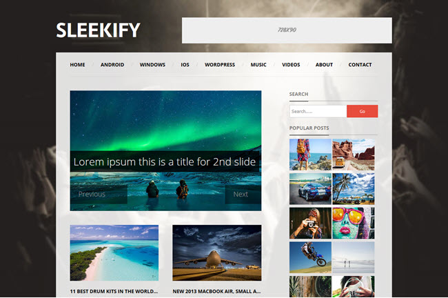 Sleekify - Responsive Magazine Blogger Template