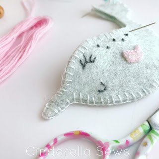 This narwhal softie is an easy beginner sewing project for adults and children alike! Learn to sew this gift with or for your child in half and hour or less! Perfect homeschooling project or afternoon bonding activity