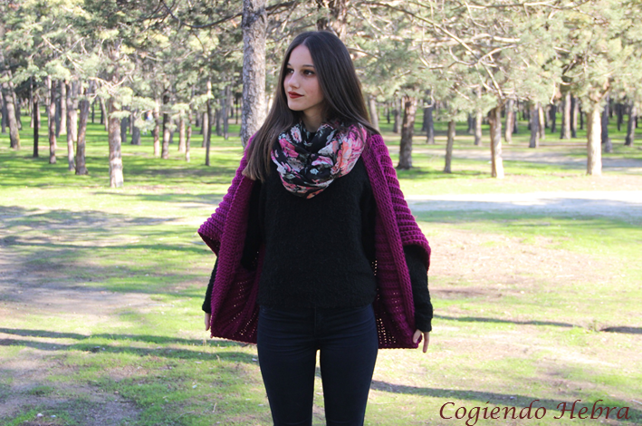 chaqueta kimono bluu